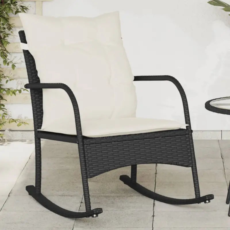 Tuinstoelen met poly rattan en comfortabele zitervaring - Zwart / 1 - Tuinstoelen