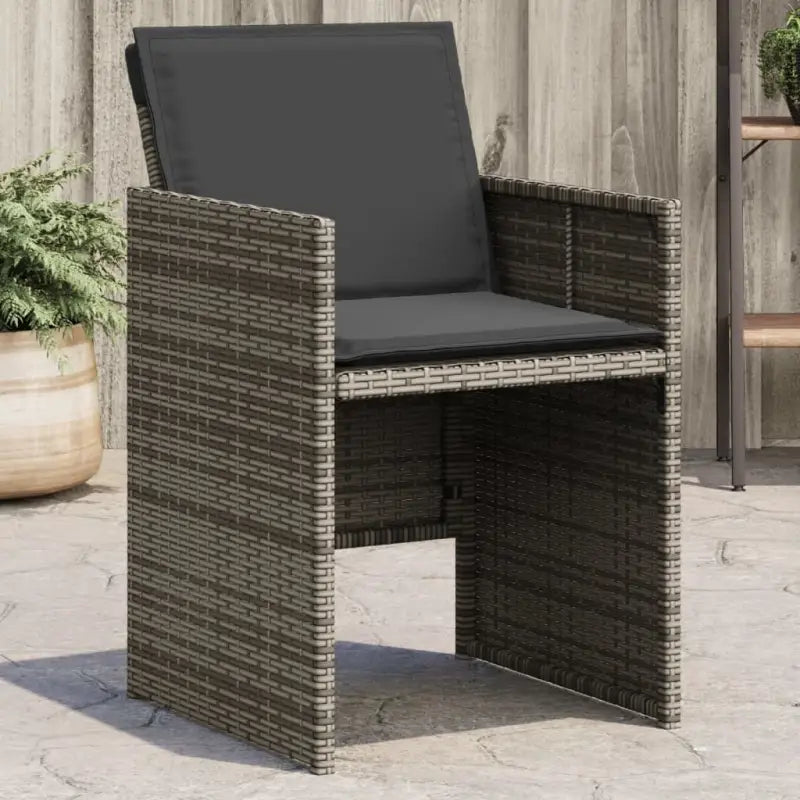 Tuinstoelen met poly rattan voor een comfortabele zitervaring - Grijs / 4 - Tuinstoelen
