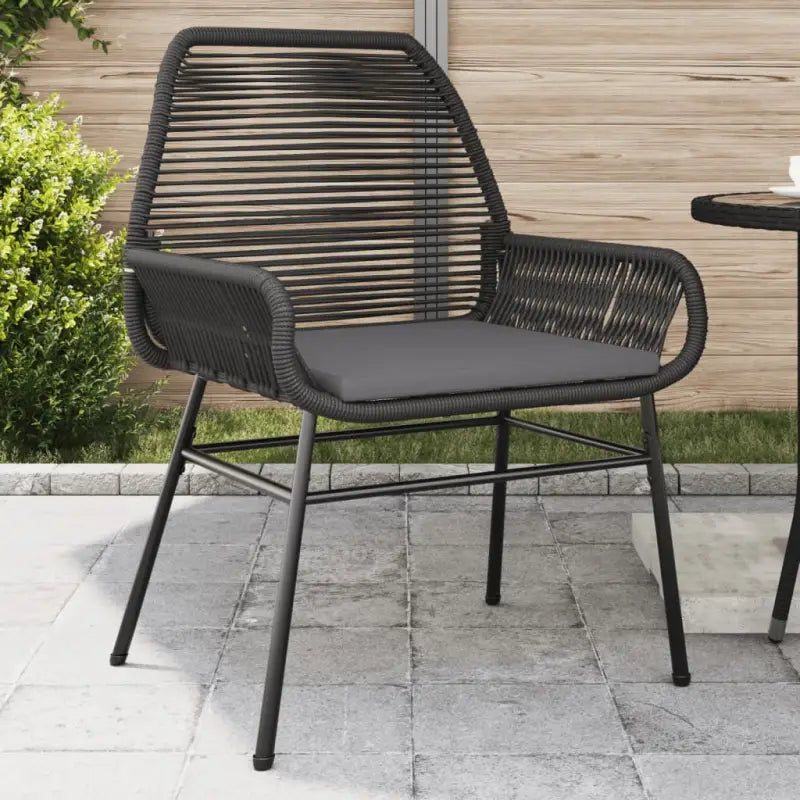 Tuinstoelen met poly rattan voor een comfortabele zitervaring - Zwart / 1 - Tuinstoelen