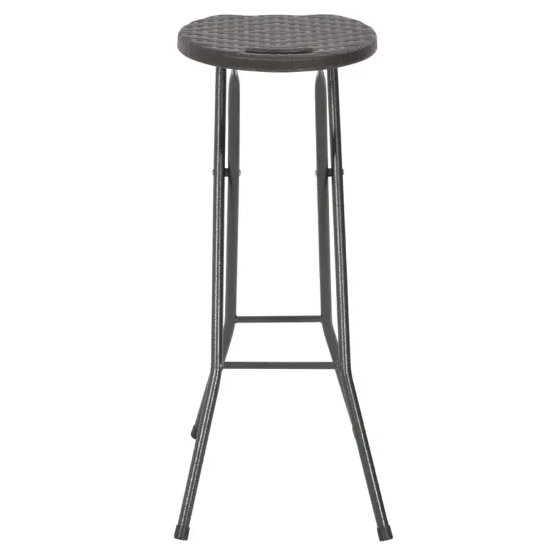 Tuinstoelen set van 2 inklapbare barkrukken met rattan look levering bevat - Tuinstoelen