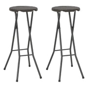Tuinstoelen set van 2 inklapbare barkrukken met rattan look levering bevat - Tuinstoelen