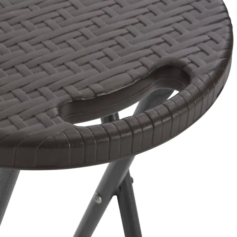 Tuinstoelen set van 2 inklapbare barkrukken met rattan look levering bevat - Tuinstoelen