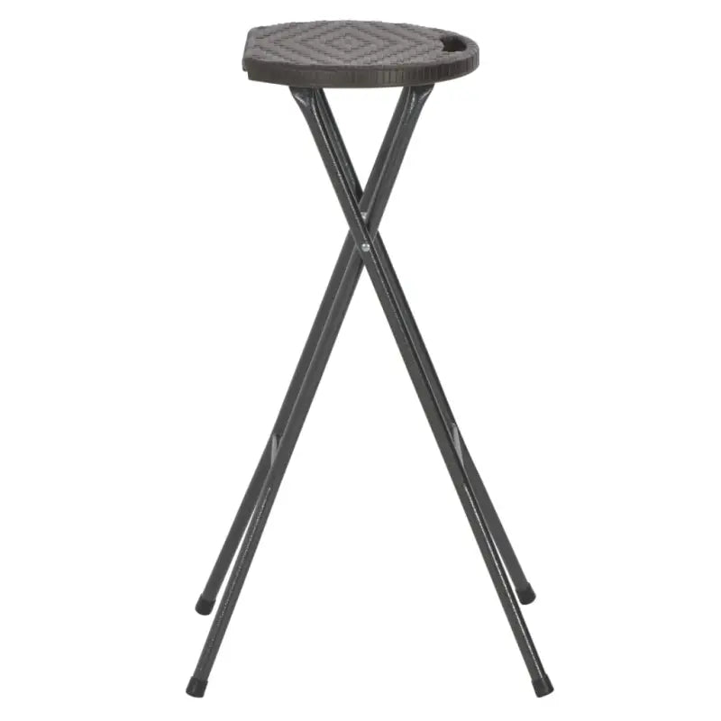 Tuinstoelen set van 2 inklapbare barkrukken met rattan look levering bevat - Tuinstoelen
