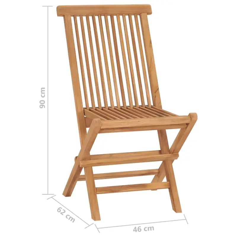 Tuinstoelen set van fijn geschuurd teakhout met comfortabele afmetingen - Tuinstoelen