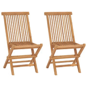 Tuinstoelen set van fijn geschuurd teakhout met comfortabele afmetingen - Tuinstoelen
