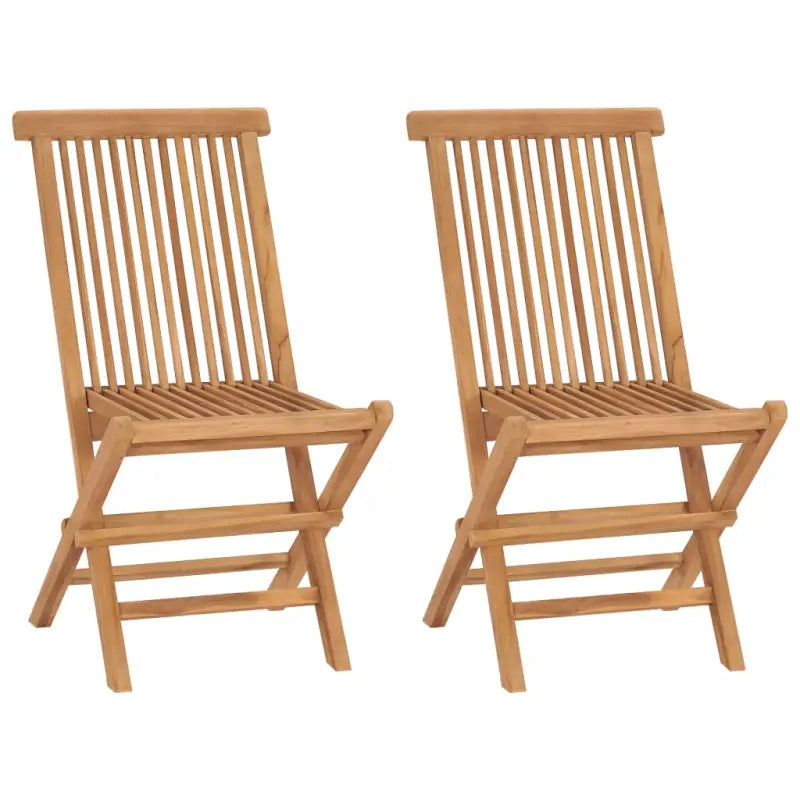 Tuinstoelen set van fijn geschuurd teakhout met comfortabele afmetingen - Tuinstoelen