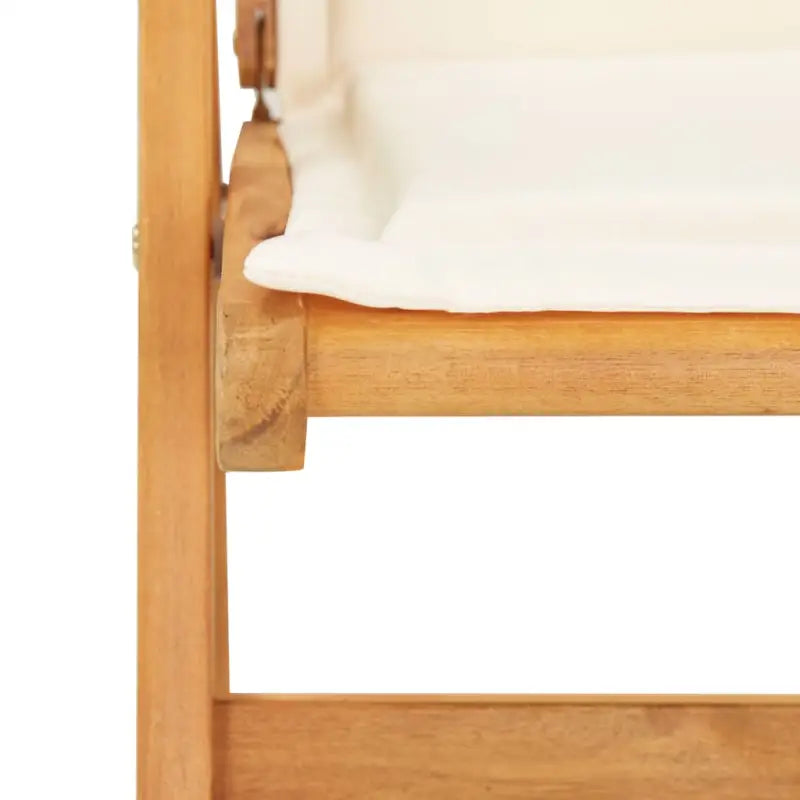 Tuinstoelen set van massief acaciahout met stoffen kussen en levering bevat - Tuinstoelen