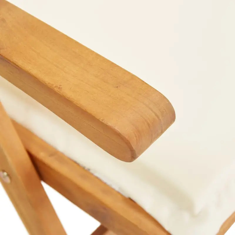 Tuinstoelen set van massief acaciahout met stoffen kussen en levering bevat - Tuinstoelen