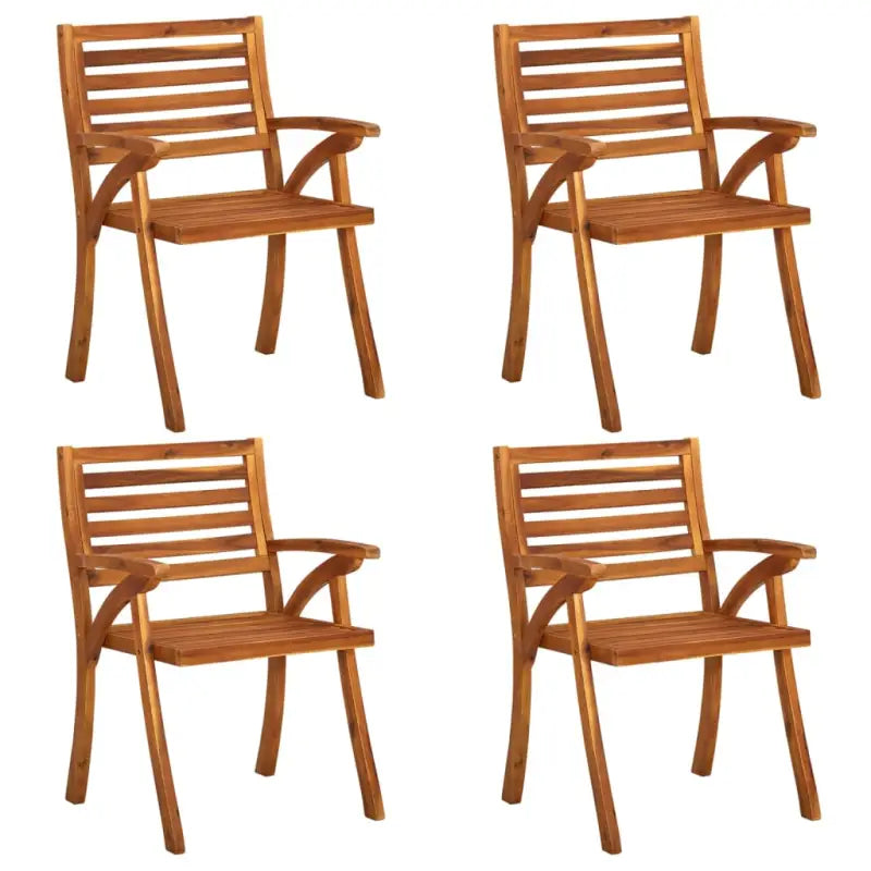 Tuinstoelen set van massief acaciahout voor tuin en terras - 4 - Tuinstoelen