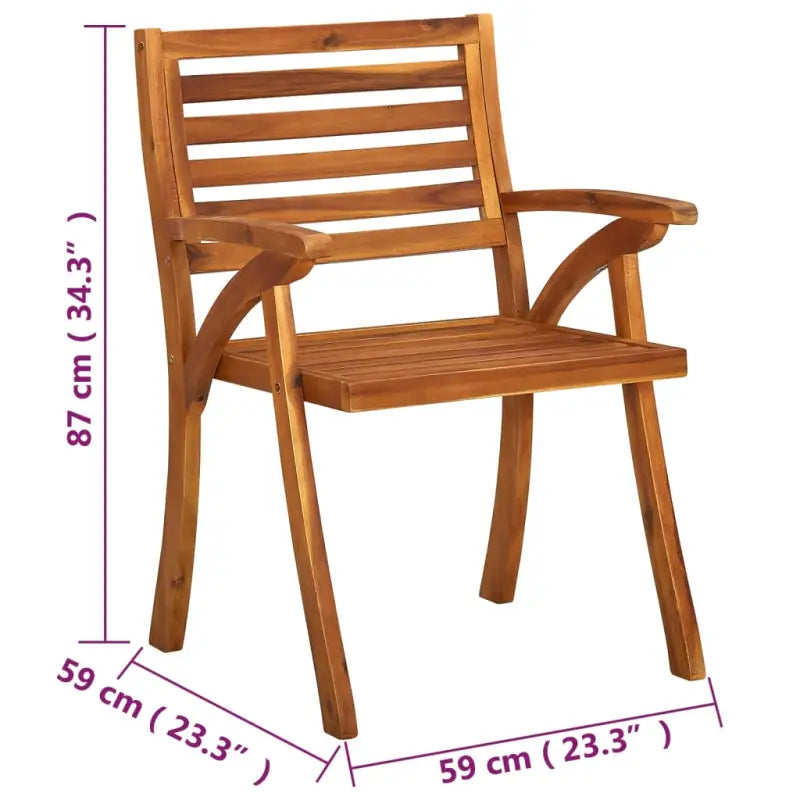 Tuinstoelen set van massief acaciahout voor tuin en terras - Tuinstoelen