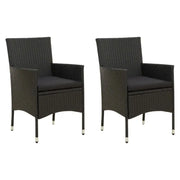 Tuinstoelen set van poly rattan met stevig gepoedercoat stalen frame - Tuinstoelen