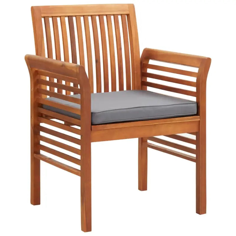 Tuinstoelen van massief acaciahout met comfortabele kussens - Donkergrijs / 8 - Tuinstoelen