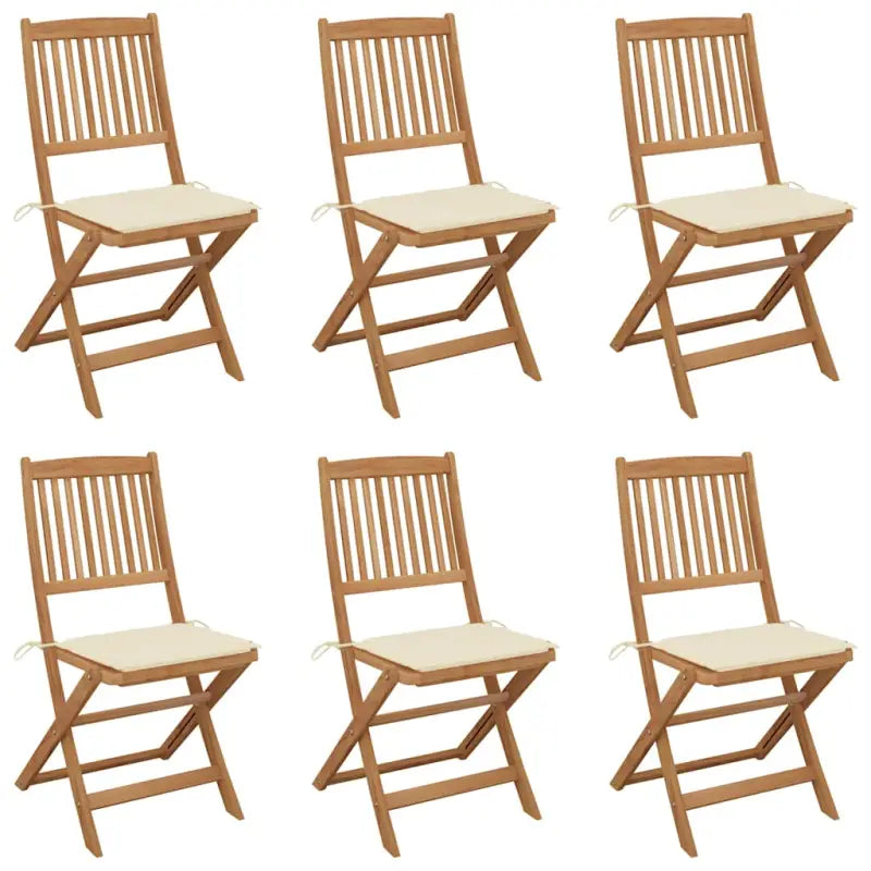Tuinstoelen van massief acaciahout met kussens voor terras en tuin - Tuinstoelen
