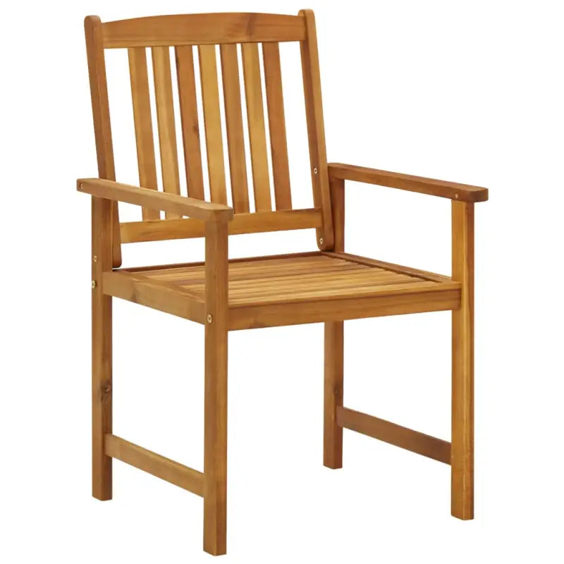 Tuinstoelen van massief acaciahout met rustieke charme - Tuinstoelen