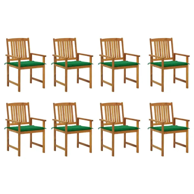 Tuinstoelen van massief acaciahout met rustieke charme - Groen / 8 - Tuinstoelen