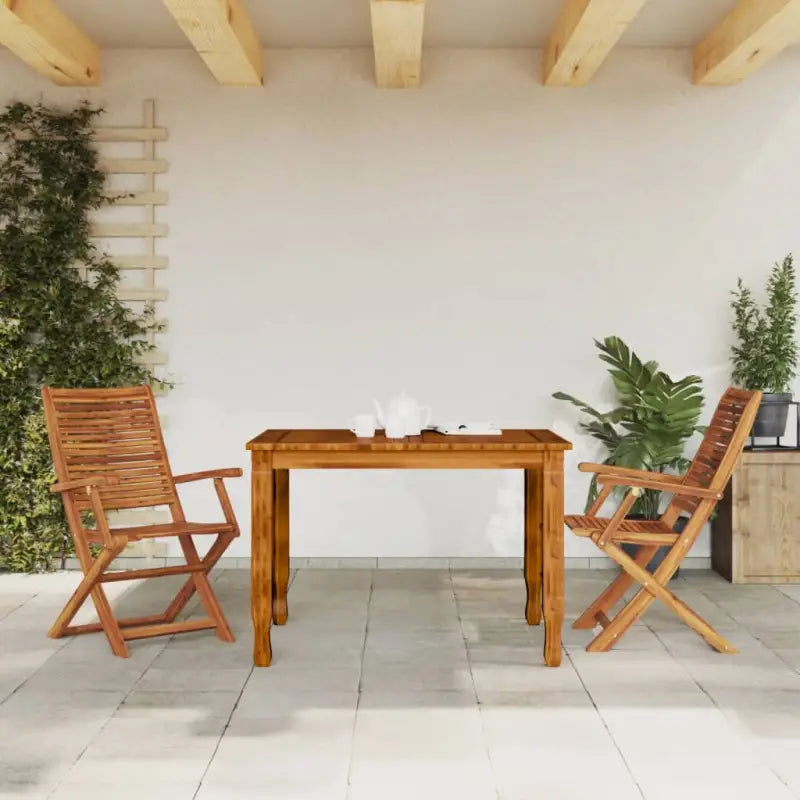 Tuinstoelen van massief acaciahout voor comfortabel buiten genieten - Tuinstoelen