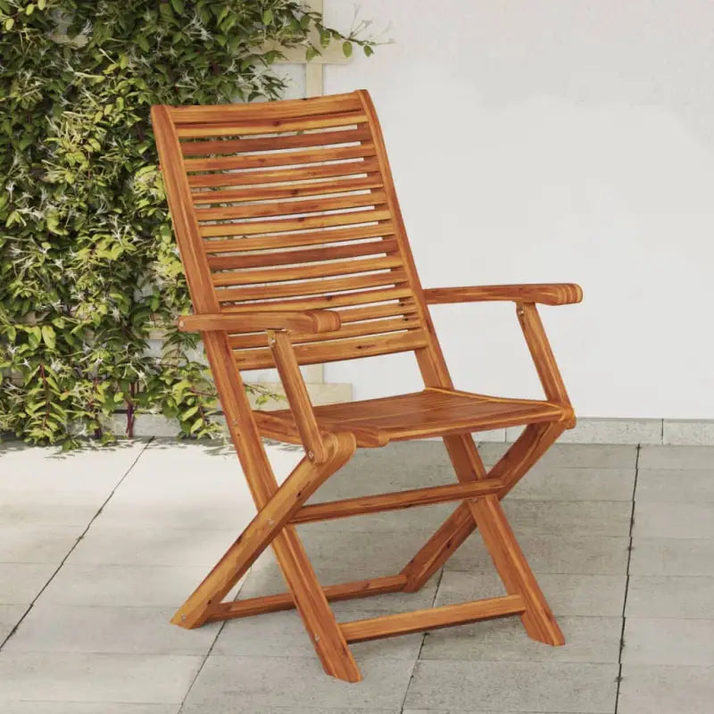 Tuinstoelen van massief acaciahout voor comfortabel buiten genieten - Tuinstoelen