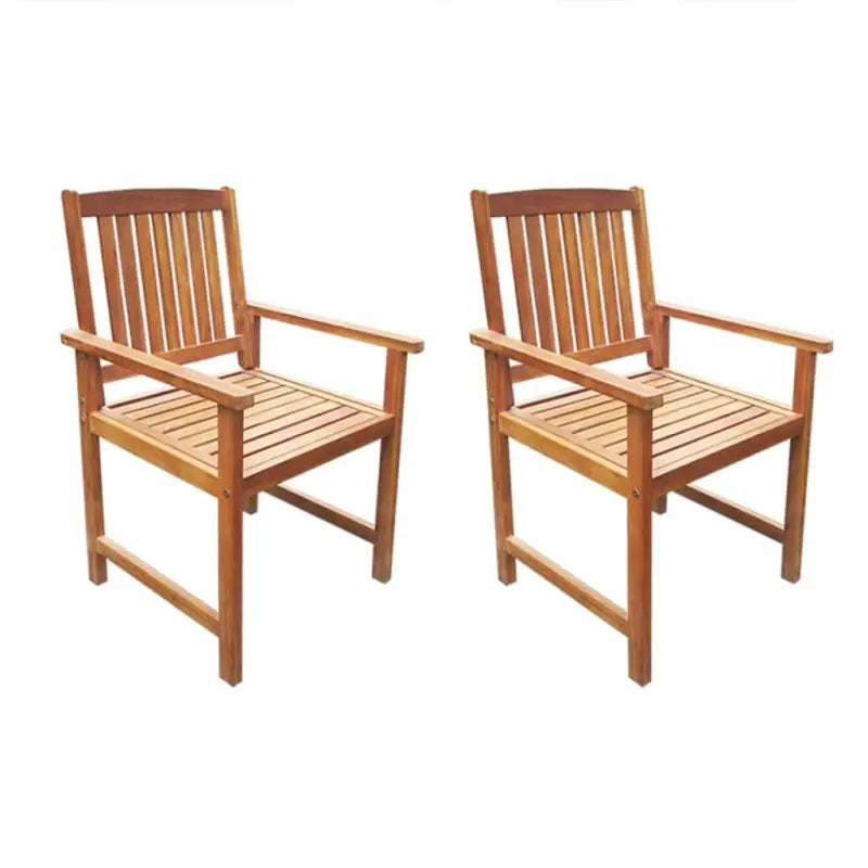 Tuinstoelen van massief acaciahout voor comfortabele buitenplek - Bruin / 2 - Tuinstoelen