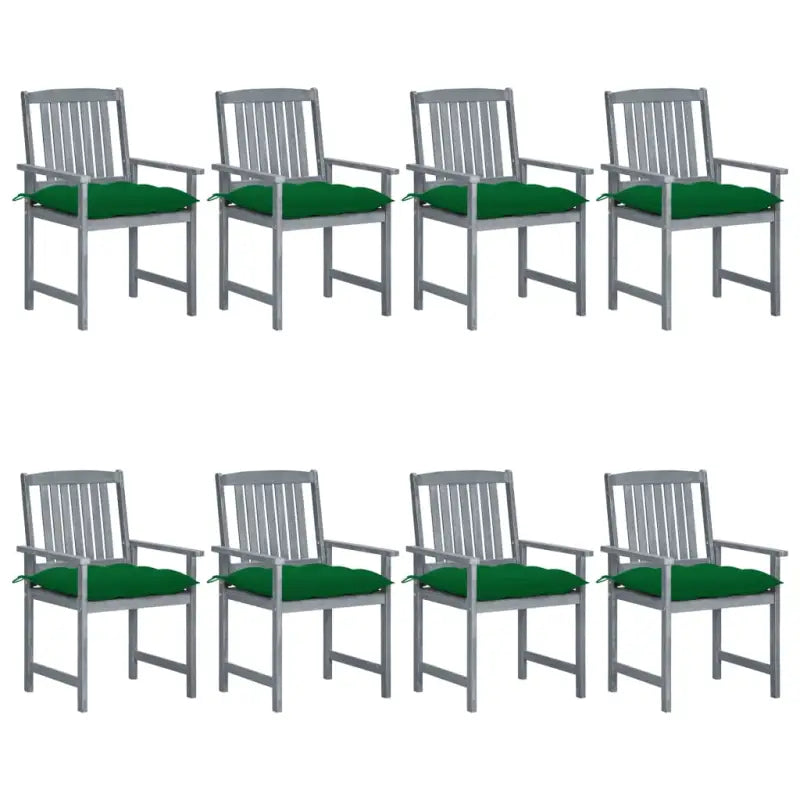 Tuinstoelen van massief acaciahout voor een rustieke buitenruimte - Groen / 8 - Tuinstoelen