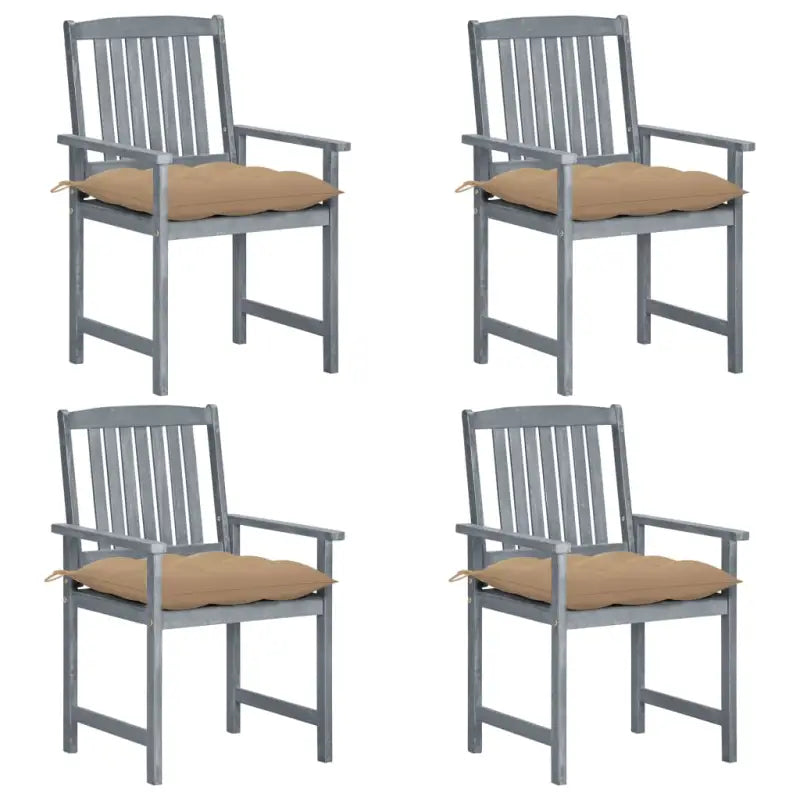 Tuinstoelen van massief acaciahout voor een rustieke buitenruimte - Tuinstoelen