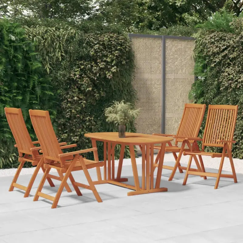 Tuinstoelen van massief eucalyptushout voor tuin en terras - 4 - Tuinstoelen