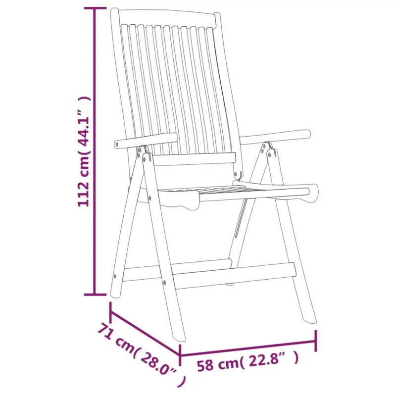 Tuinstoelen van massief eucalyptushout voor tuin en terras - Tuinstoelen