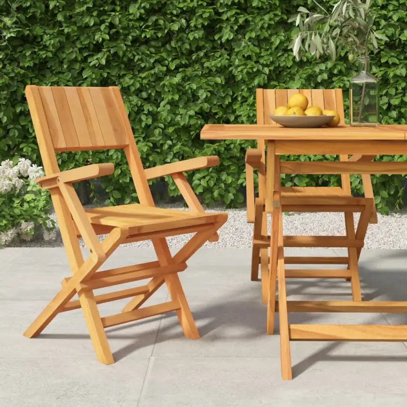 Tuinstoelen van massief teakhout voor een comfortabele ervaring - 2 / Met armleuning - Tuinstoelen