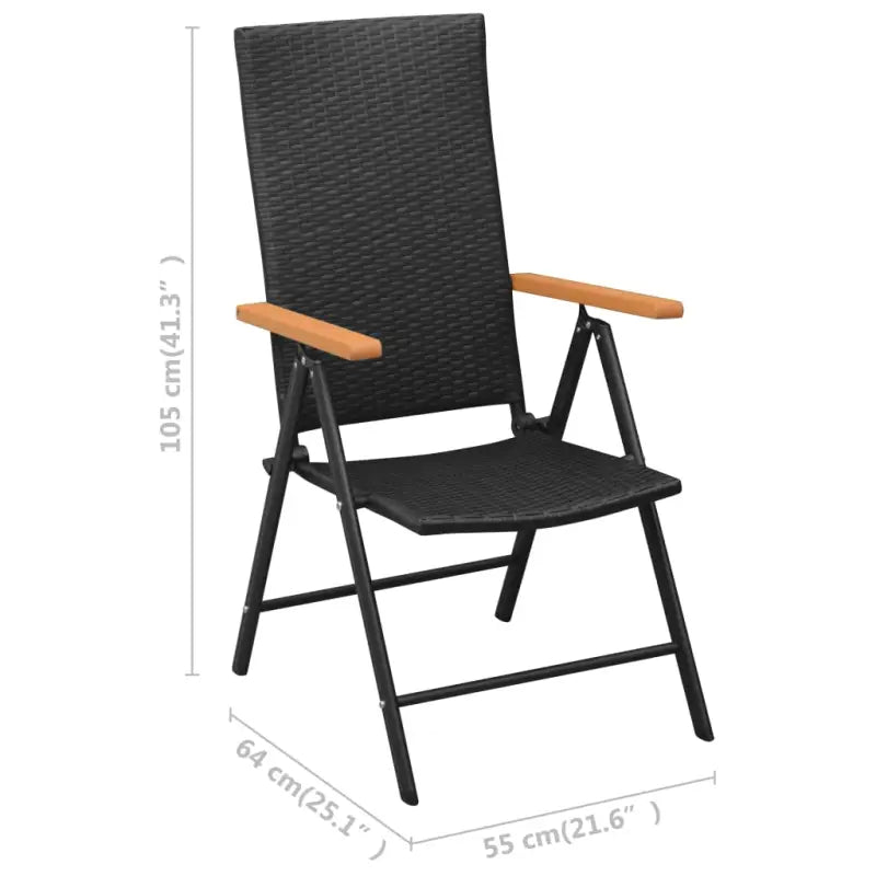 Tuinstoelen van PE-rattan met gepoedercoat aluminium frame - Tuinstoelen