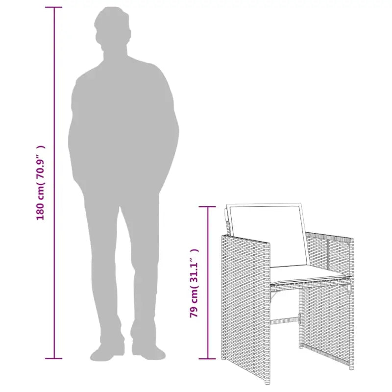 Tuinstoelen van poly rattan voor comfortabele zitervaring - Tuinstoelen