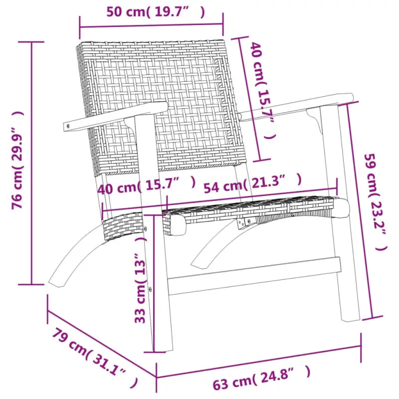 Tuinstoelen van poly rattan voor duurzame en comfortabele buitenruimte - Tuinsets
