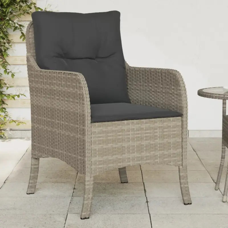 Tuinstoelen van poly rattan voor een comfortabele zitervaring - Lichtgrijs / 2 / Dichtgeweven - Tuinstoelen
