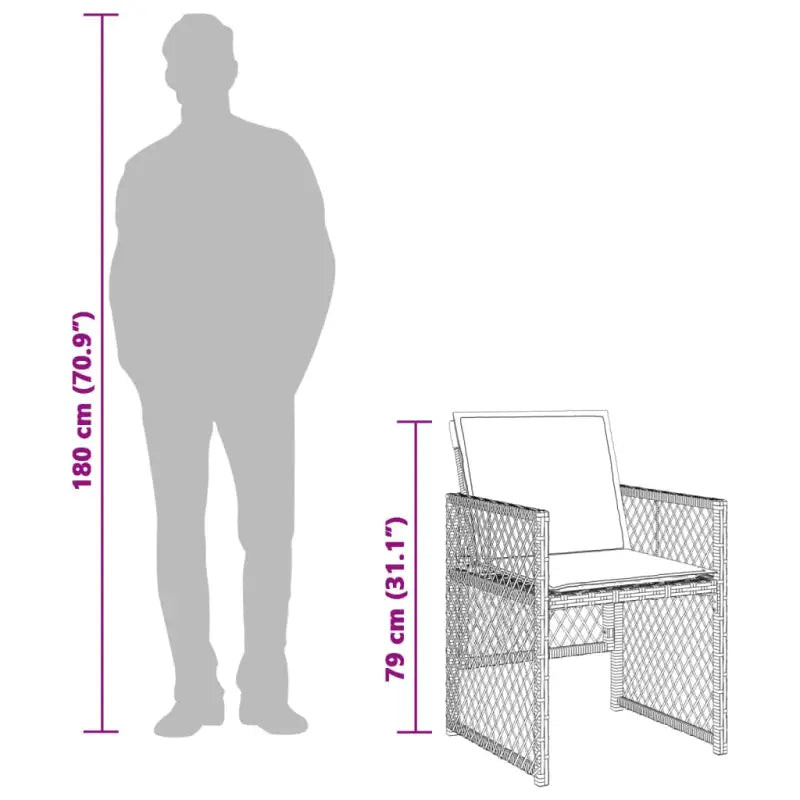 Tuinstoelen van poly rattan voor een comfortabele zitervaring - Tuinstoelen