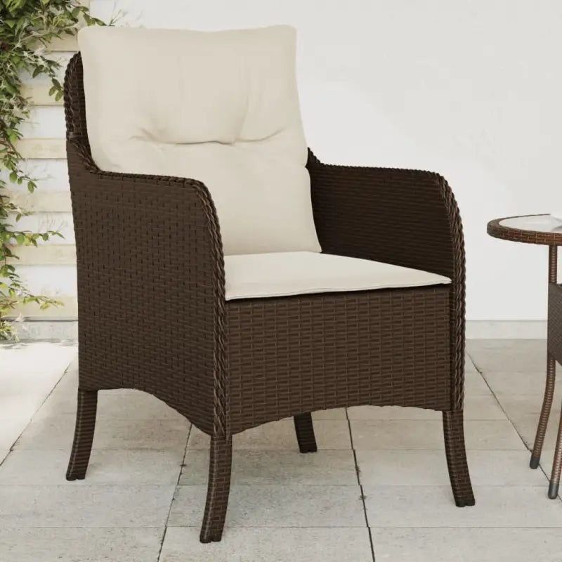 Tuinstoelen van poly rattan voor een comfortabele zitervaring - Bruin / 2 / Dichtgeweven - Tuinstoelen