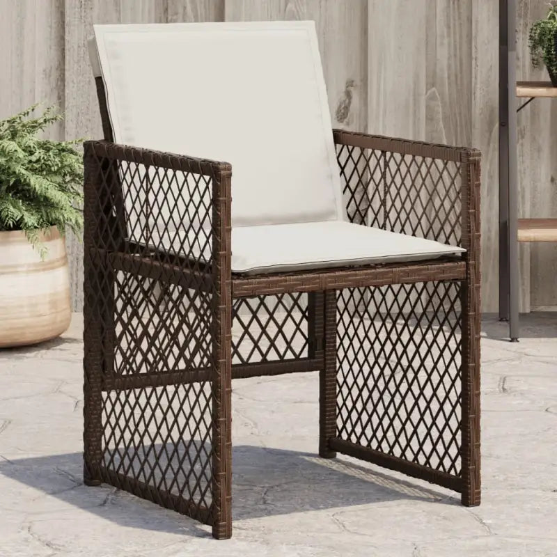 Tuinstoelen van poly rattan voor een comfortabele zitervaring - Bruin / 1 - Tuinstoelen