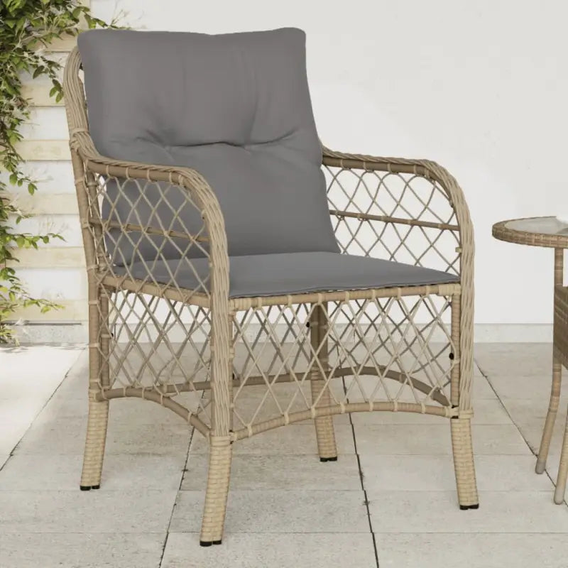 Tuinstoelen van poly rattan voor een comfortabele zitervaring - Gemengd beige / 2 / Lijngeweven - Tuinstoelen