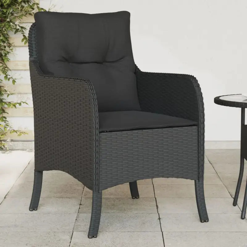 Tuinstoelen van poly rattan voor een comfortabele zitervaring - Zwart / 2 / Dichtgeweven - Tuinstoelen