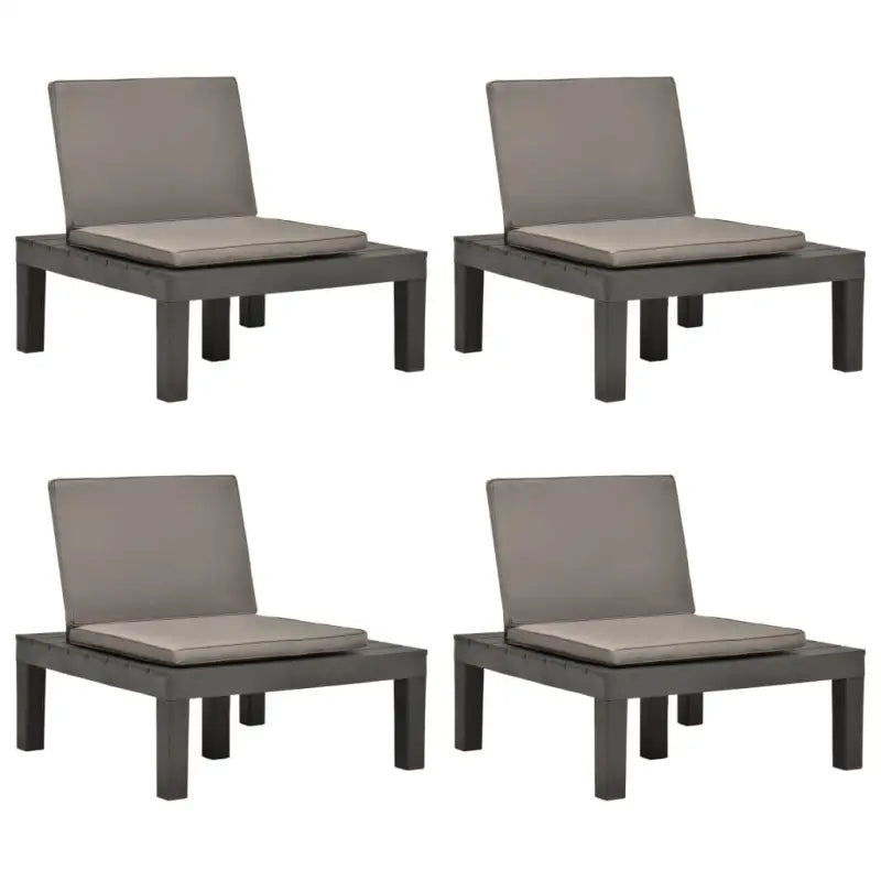 Tuinstoelen voor buiten genieten van comfort en stijl - Antraciet / 4 / Ja - Tuinstoelen