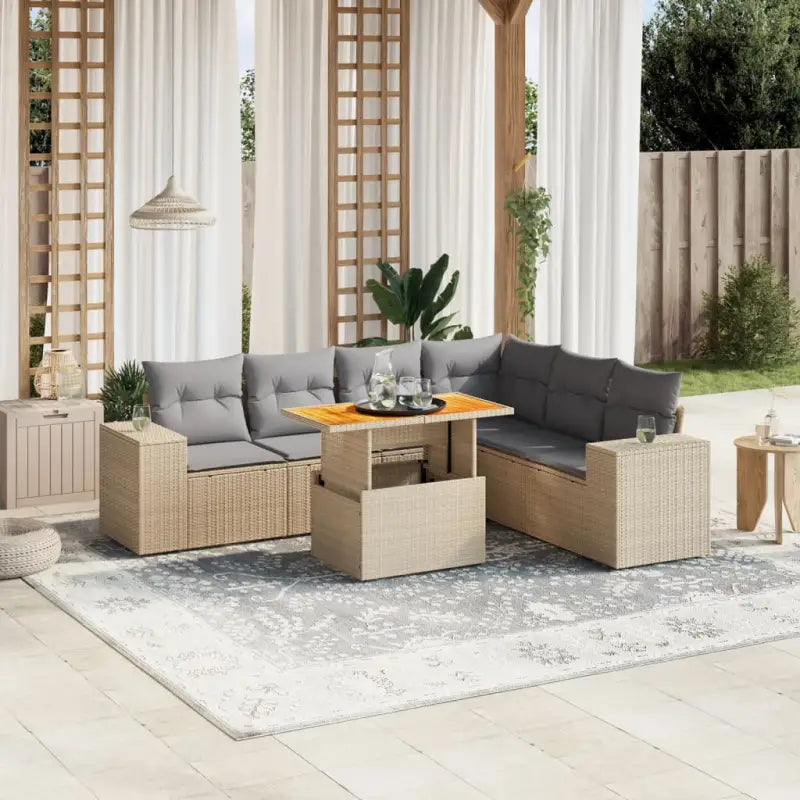 Tuinstoelset in beige materiaal met gepoedercoat staalafmetingen - Tuinsets