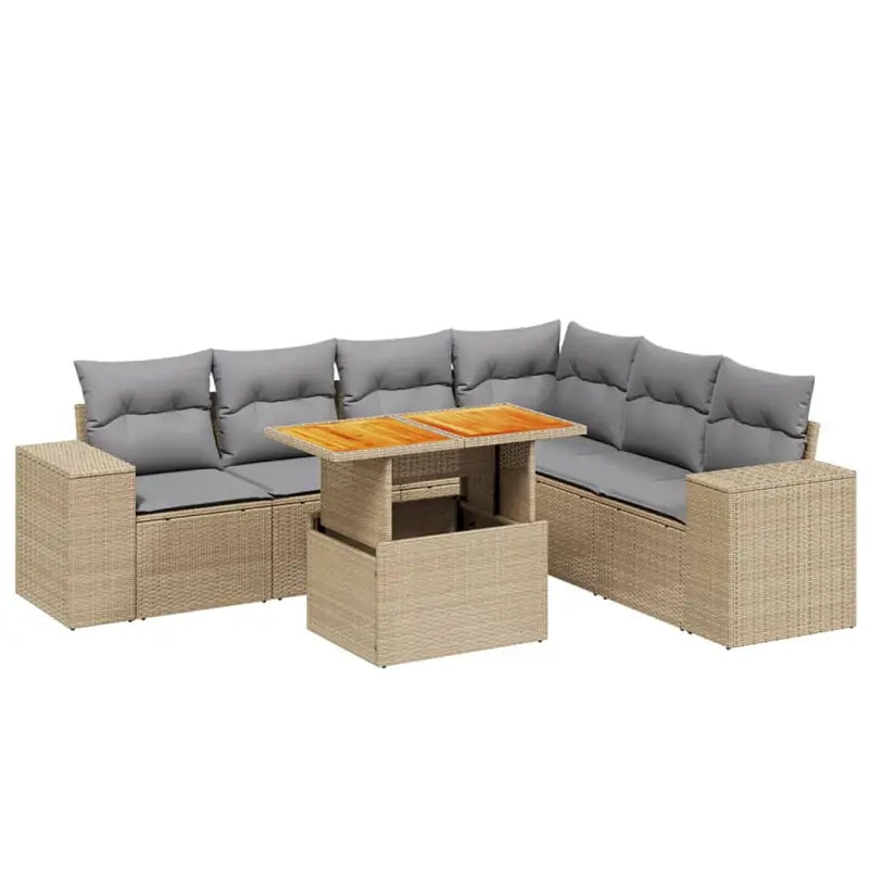 Tuinstoelset in beige materiaal met gepoedercoat staalafmetingen - Tuinsets
