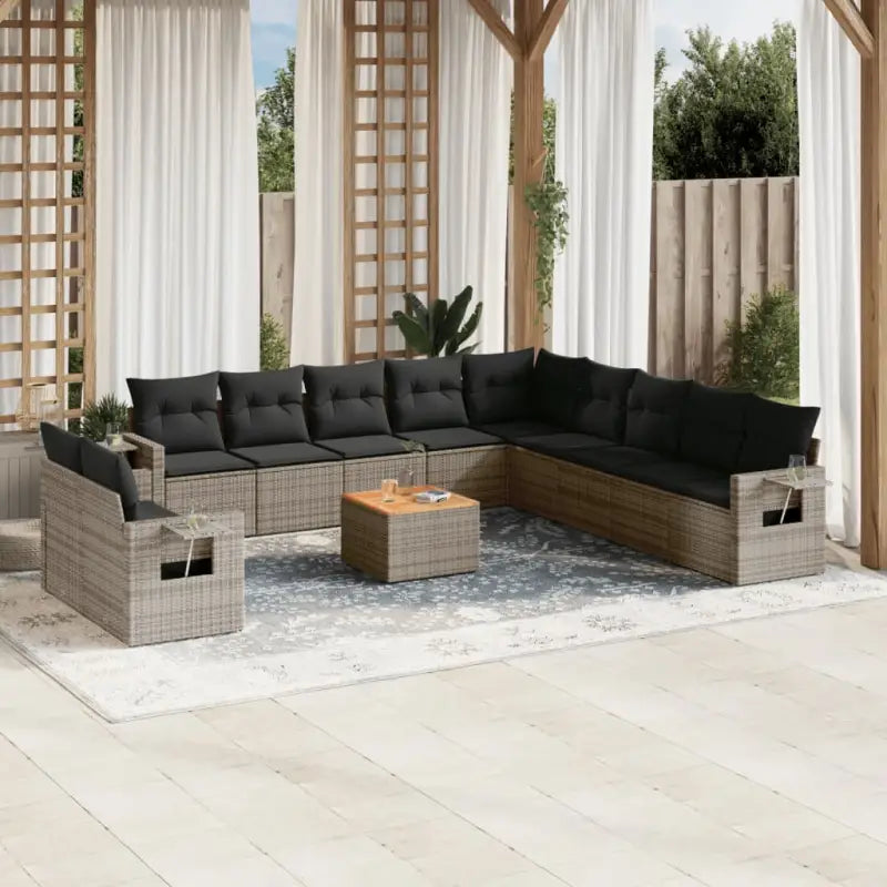 Tuinstoelset in grijs materiaal met gepoedercoat staal afmetingen - Grijs - Tuinsets