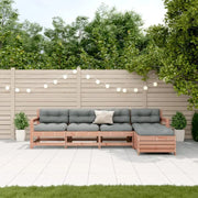 Tuinstoelset van massief douglashout met gelat ontwerp en modulair design - Tuinsets