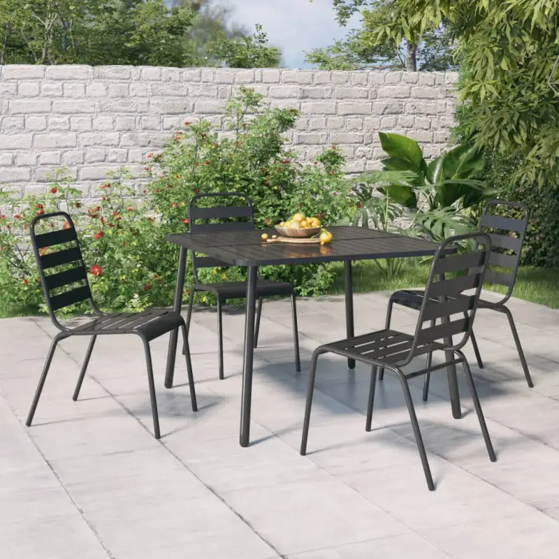 Tuintafel met gelat ontwerp en stabiel frame voor moderne tuinen - 100 x 100 x 71 cm / 1 - Tuintafels