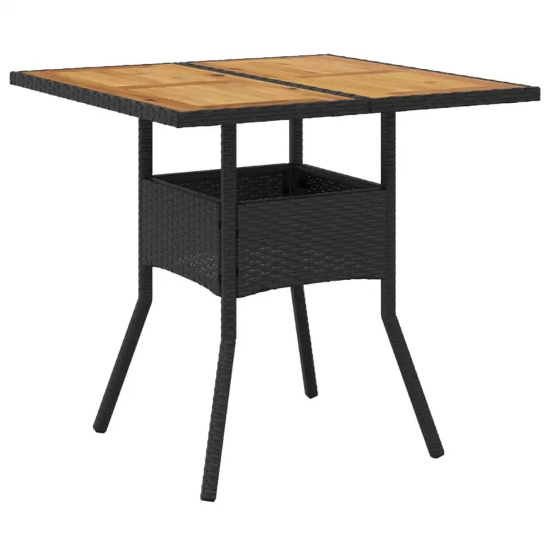 Tuintafel met houten blad en poly rattan voor eenvoudig schoon maken - Tuintafels