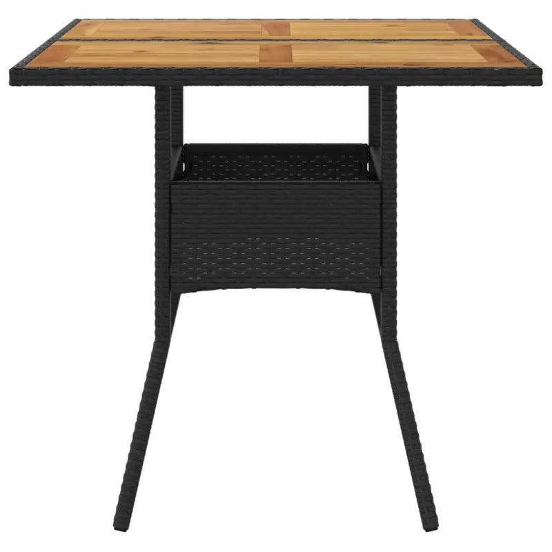 Tuintafel met houten blad en poly rattan voor eenvoudig schoon maken - Tuintafels