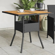 Tuintafel met houten blad en poly rattan voor eenvoudig schoon maken - Tuintafels