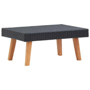 Tuintafel met Houten Poten Van PE-Rattan Voor Buitenruimtes - Tuintafels