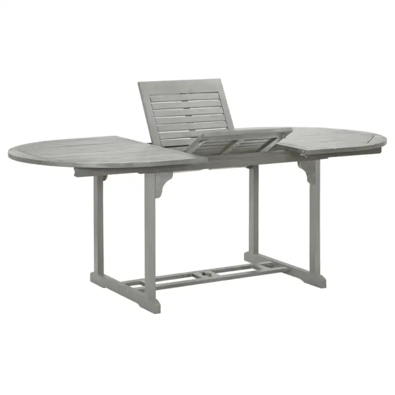 Tuintafel van massief acaciahout voor een rustieke tuinset - 200 x 100 x 75 cm / 1 / ovaal - Tuintafels