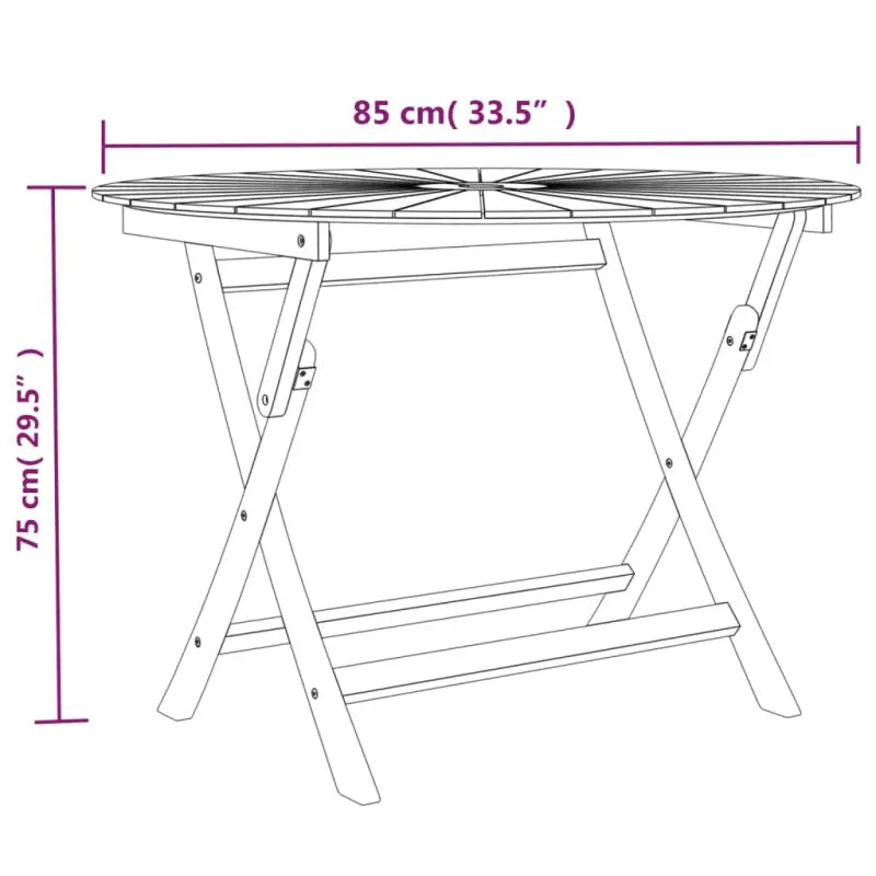 Tuintafel van massief teakhout met handig gat voor buitengebruik - Tuintafels