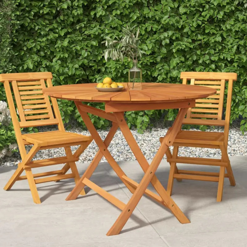 Tuintafel van massief teakhout met handig gat voor buitengebruik - Ø 85 x 75 cm / 1 - Tuintafels