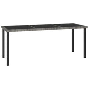 Tuintafel van PE-rattan en gepoedercoat staal met gehard glas - Tuintafels